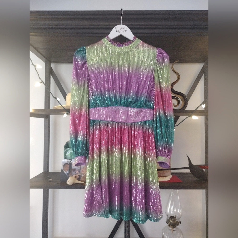 NWT CeliaB Sequined Dress - Picture 2 of 5